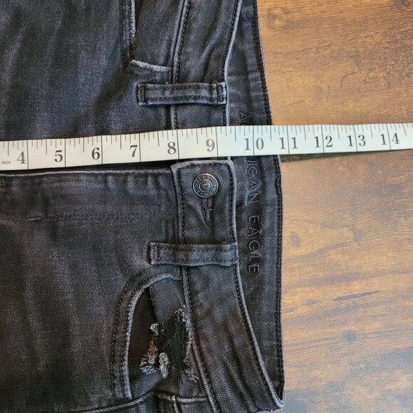 American Eagle Jeans 0 S Next Level Stretch Super Hi Rise Jegging Black - Picture 8 of 10